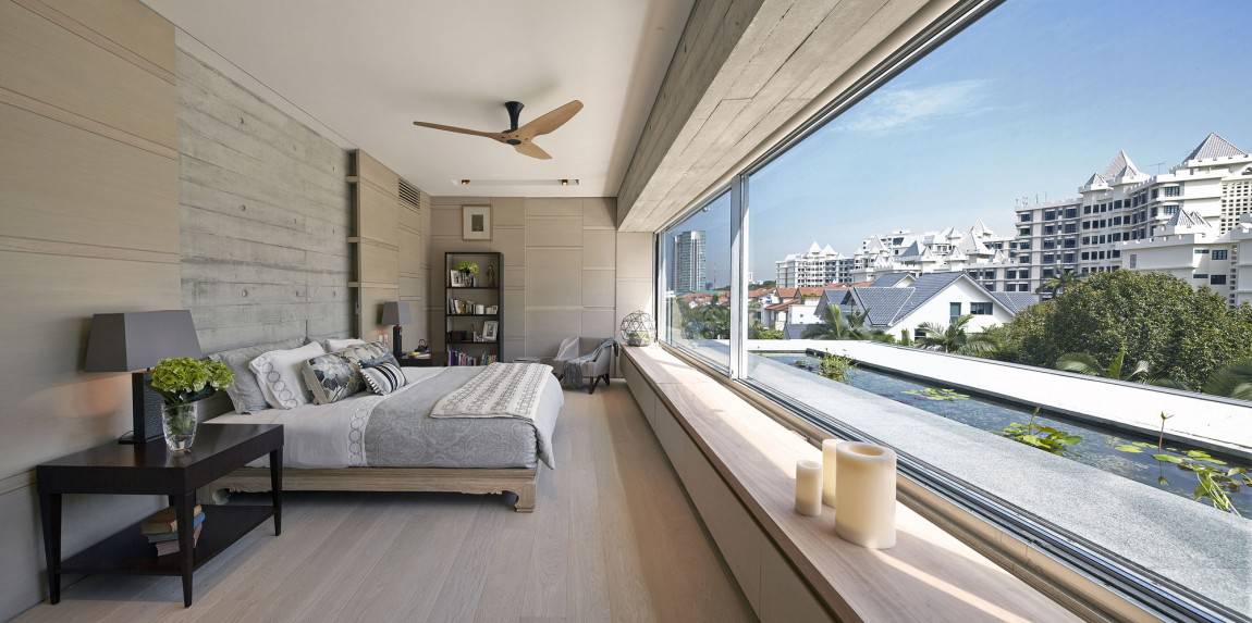 modern bedroom maximizes urban skyline view 1