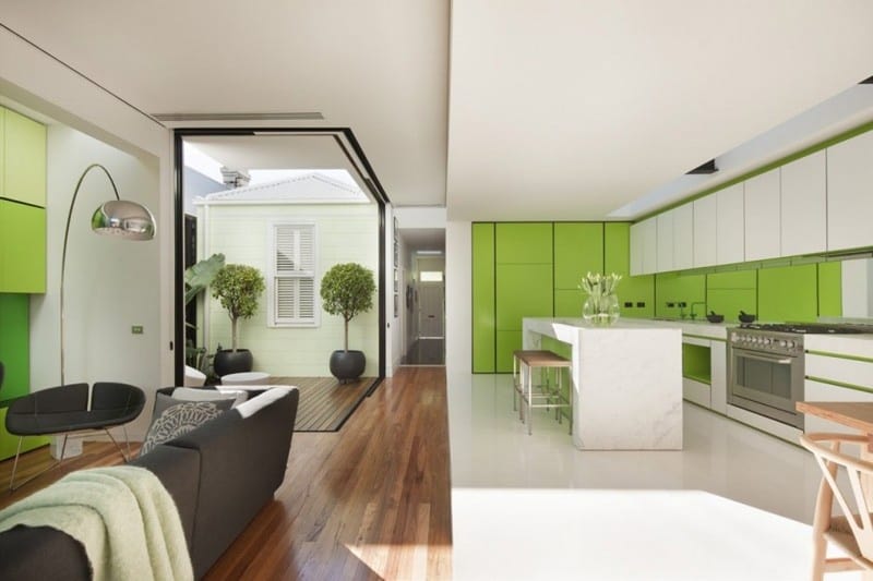 3 minimalist home outdoors inside color green