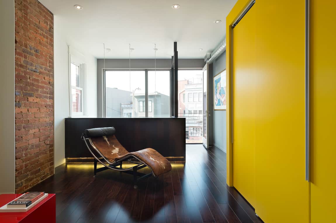 14 row house renovation boldly colored design features