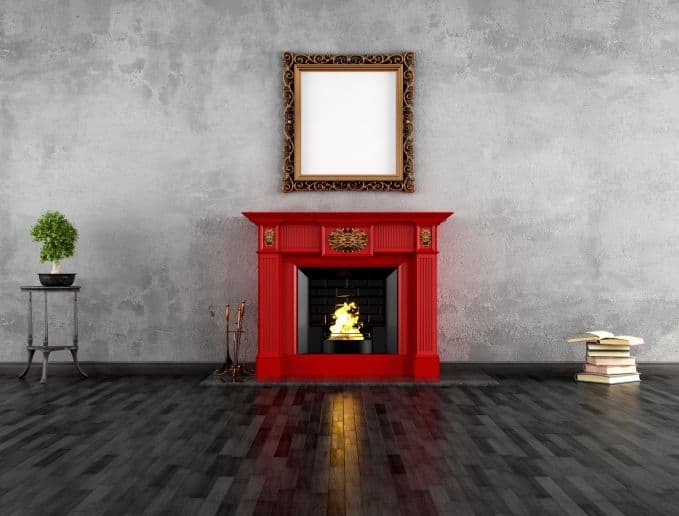 7b red fireplace traditional