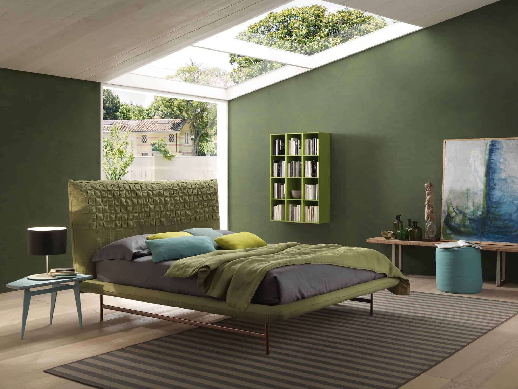bedroom-with-green-wall-and-green-bedding-bolzan-sheen-light.jpg