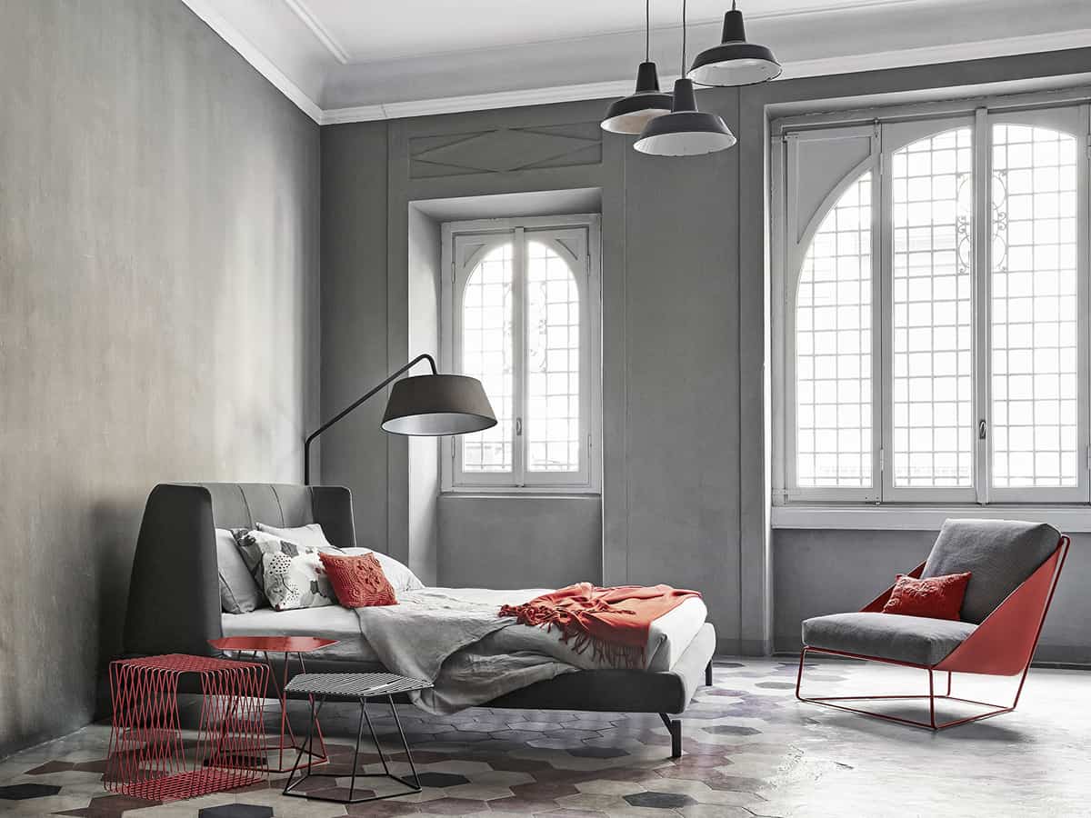 color coordinated modern bedroom bonaldo basket air
