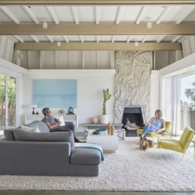 California Mid-Century Modern Has 13-foot Fireplace from Mexico