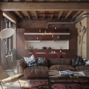 Industrial Influence Abound In Urban Masculine Apartment By Nordes