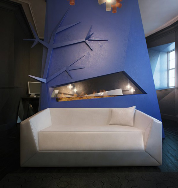 angular interior exciting lighting scheme 2 Avant Garde Interiors by Sergey Makhno