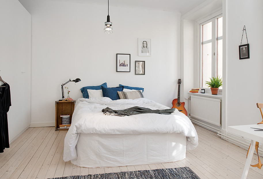 casually comfortable decor driven apartment sweden bed