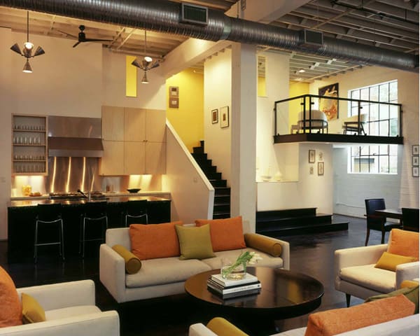 contemporary loft design mid century modern interiors 1