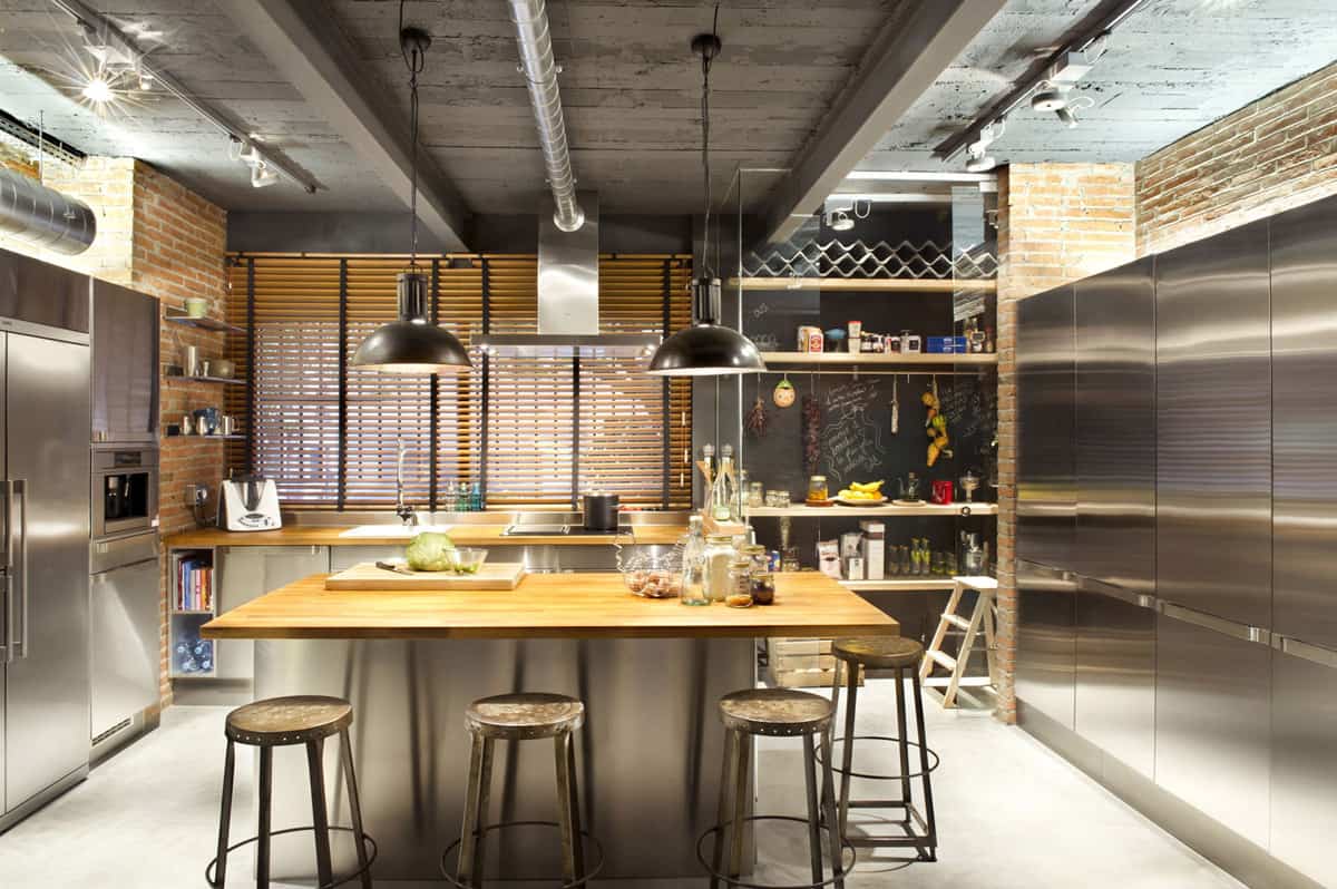 industrial style kitchen for foodies with good taste spain 4