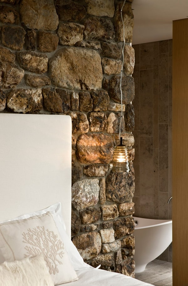 interior stone wall rustic touch 2
