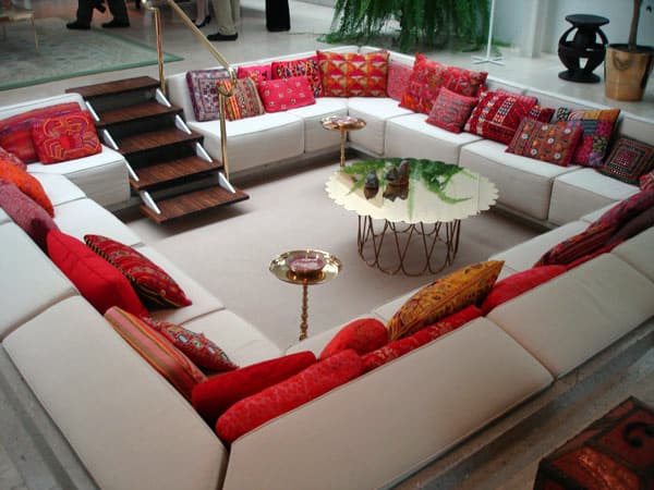 Living Room Nook Ideas: Sunken Design by Alexander Girard