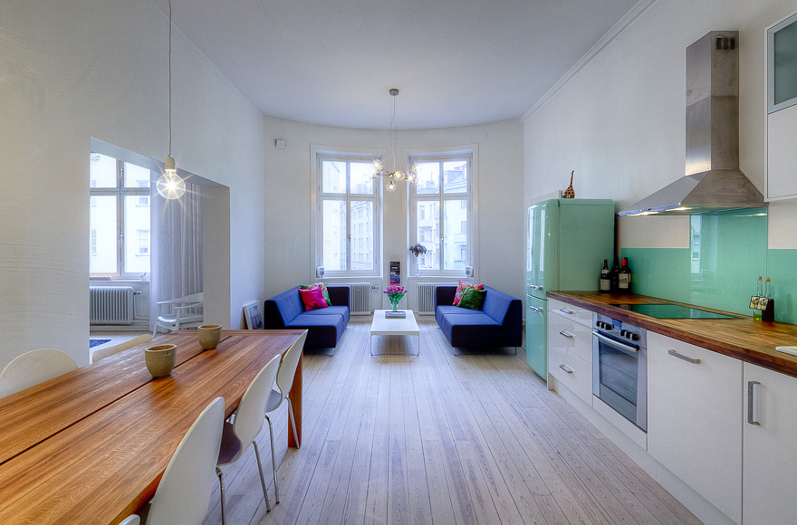 Open Concept Apartment Design in Stockholm