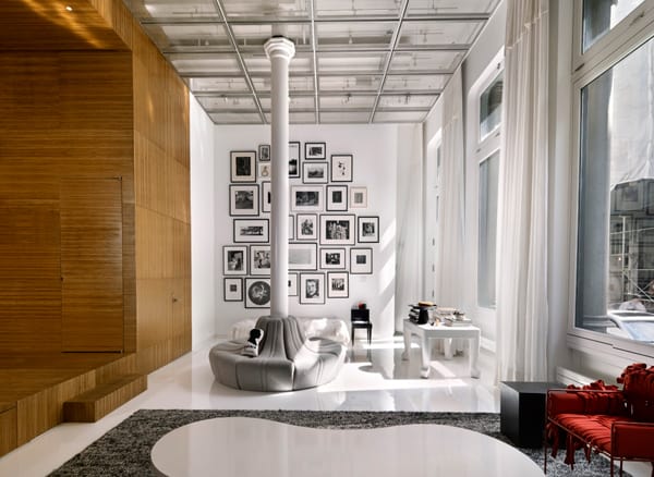 Unusual and Creative Minimalist Loft in NYC with a catwalk