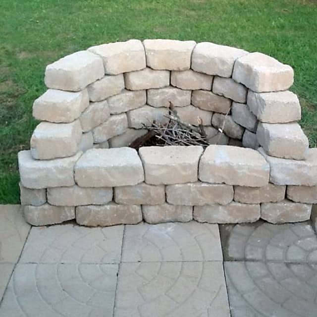 creative stone fire pit on a budget