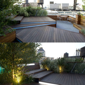 Illuminated Rooftop Terrace is an urban roofscape by landscape architect Terrain-NYC