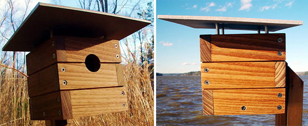 wieler modern birdhouses Modern Birdhouses by Wieler   sustainably harvested teak