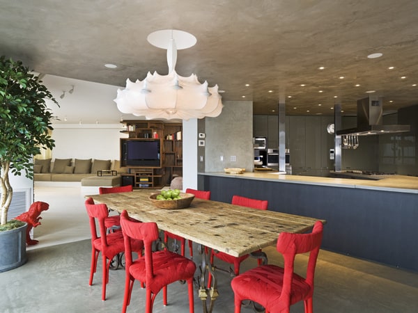 red chairs create drama 11 trendy ideas 10s dining chairs