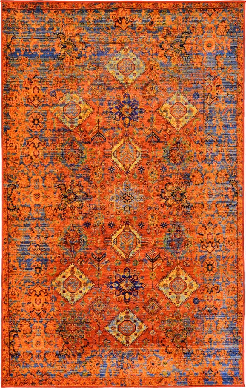 8c orange turkish eclat area rug