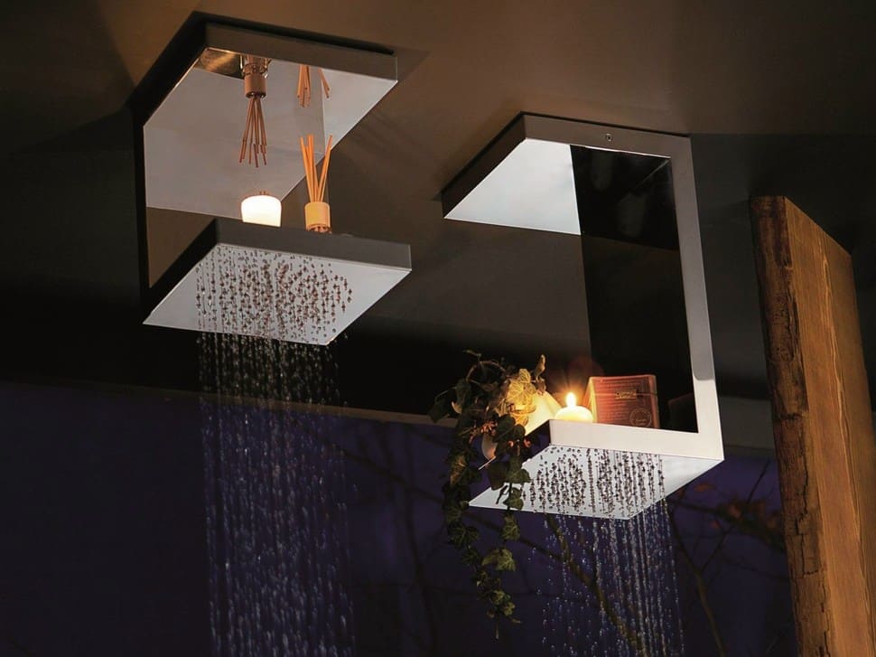 ritmonio overhead shower head shelves