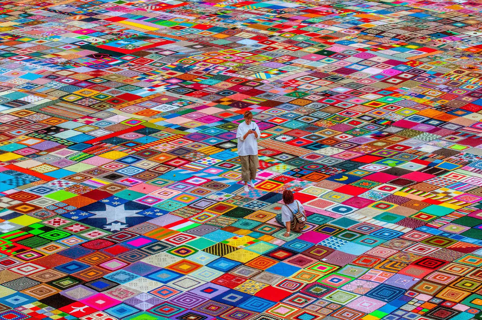 This Crochet Granny Squares Blanket is the Largest in the World, for now!
