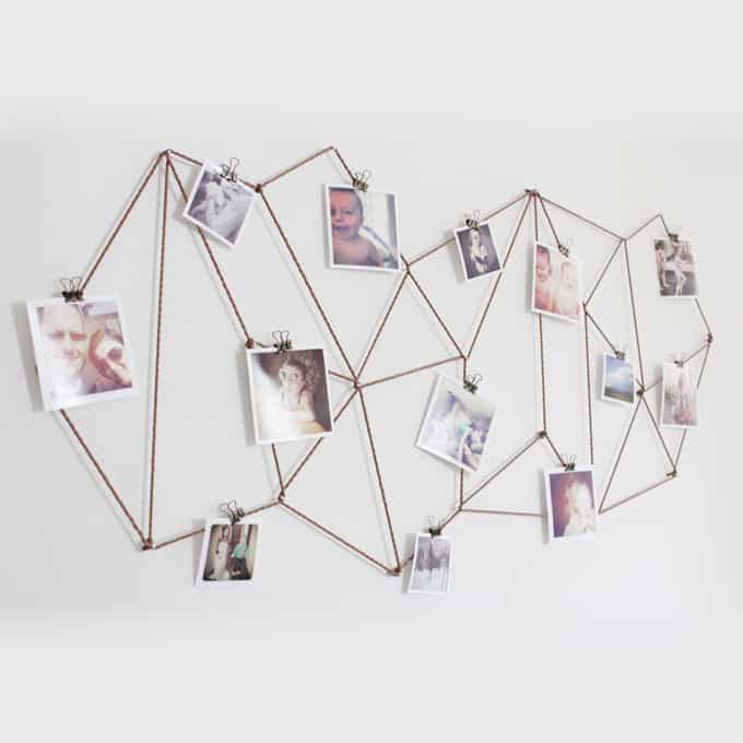geometric string photo display