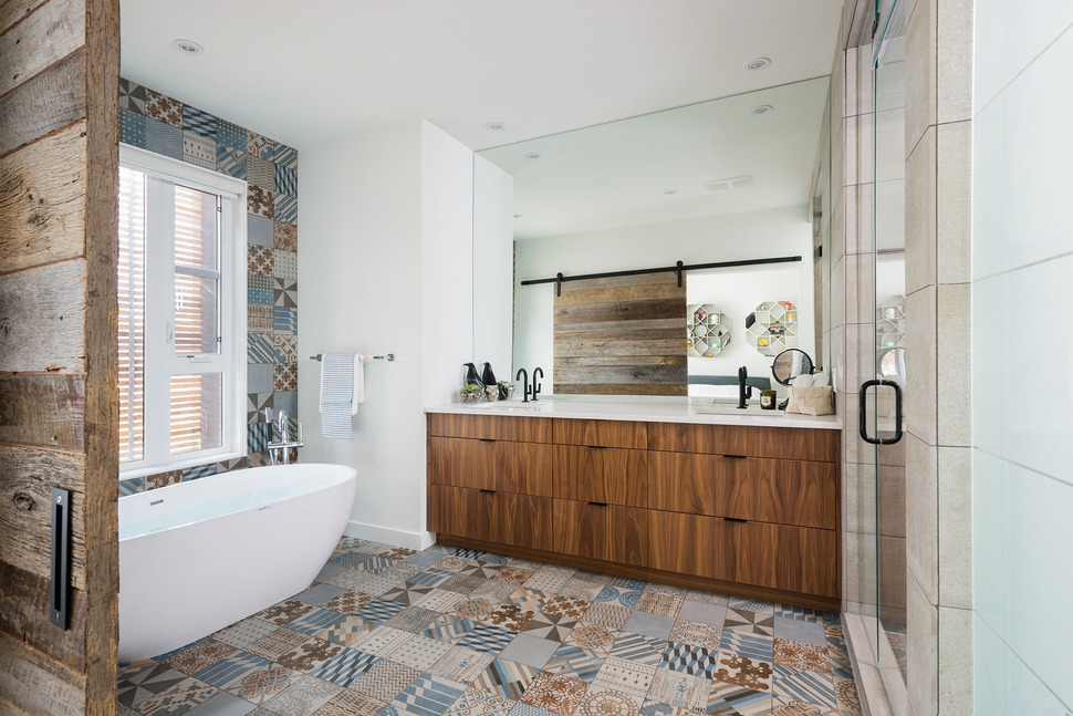 Tile Design Ideas For A Modern Bathroom, Colorful Bathroom Floor Tile