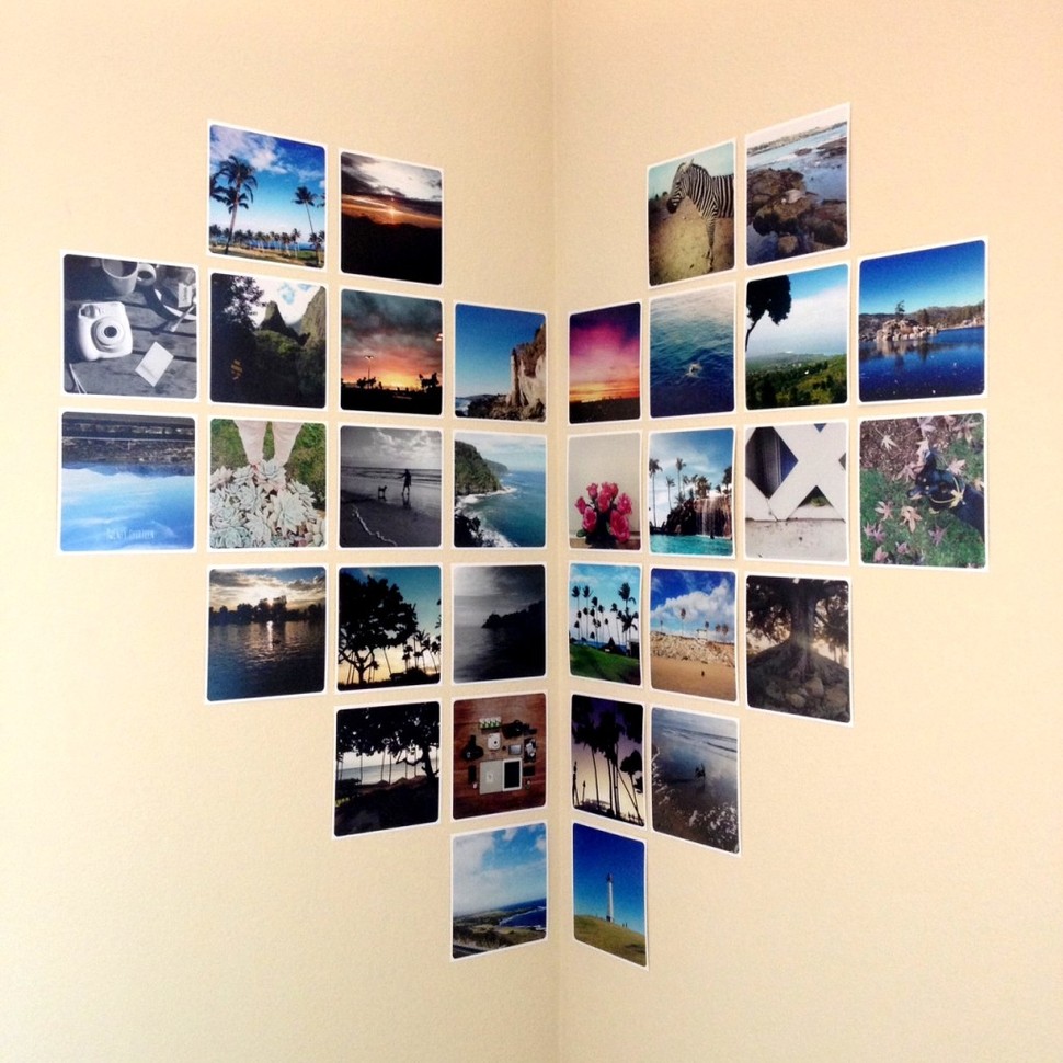 hanging photos without frames