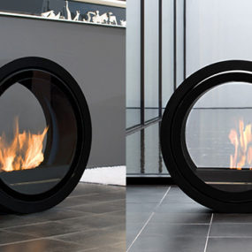 Ultra Modern Fireplaces – rolling fireplace by Conmoto