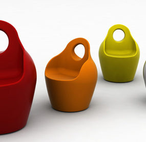 Modern Plastic Outdoor Chairs by Domitalia