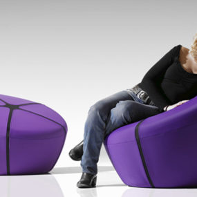 Ultra Modern Pouf by Steiner becomes a chair!